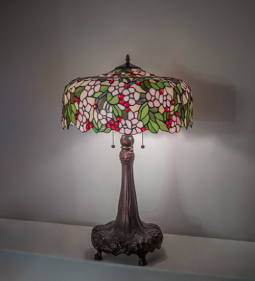 31" High Tiffany Cherry Blossom Table Lamp