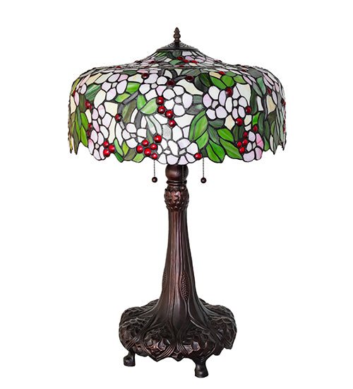 31" High Tiffany Cherry Blossom Table Lamp