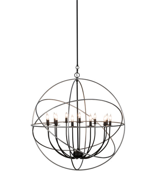 36" Wide Atom Enerjisi 12 Lt Chandelier