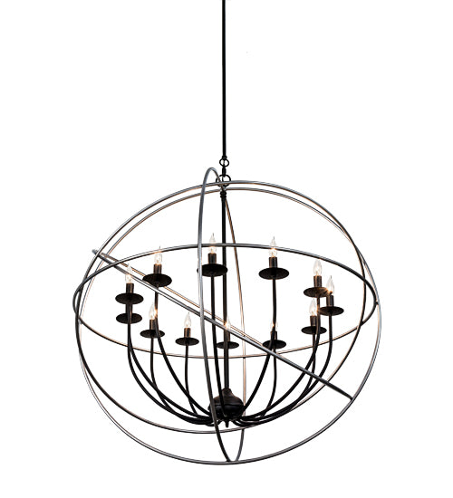 36" Wide Atom Enerjisi 12 Lt Chandelier