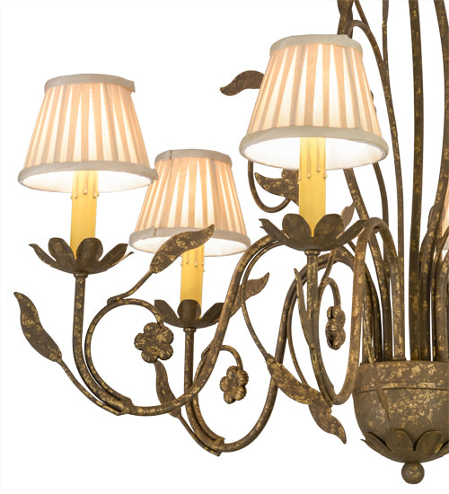 30"W Bordeaux 6 Lt Chandelier