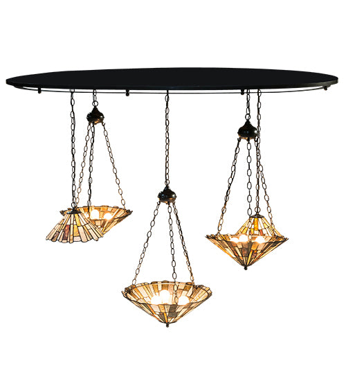 72"L Delta Jadestone 5 Lt Cascading Pendant