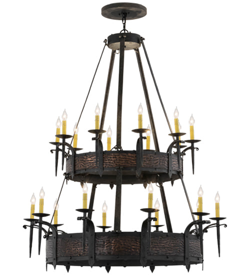 48" Wide Costello 20 Light Two Tier Chandelier