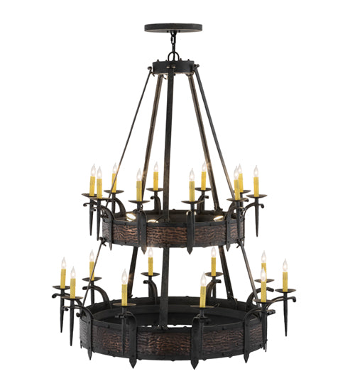 48" Wide Costello 20 Light Two Tier Chandelier