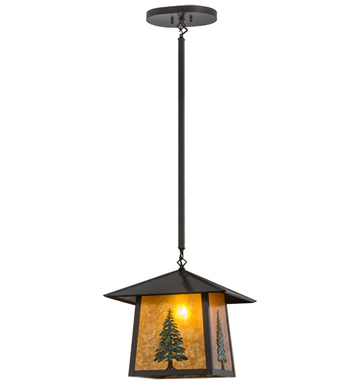 16" Square Stillwater Tall Pine Pendant