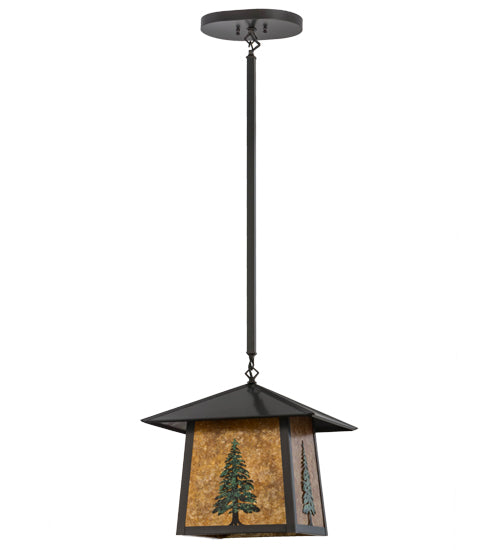 16" Square Stillwater Tall Pine Pendant