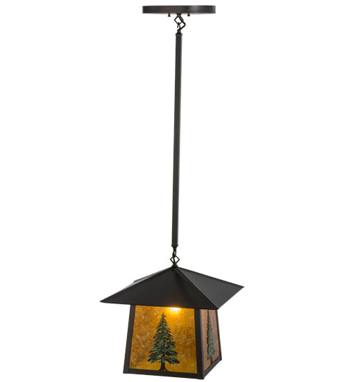 16" Square Stillwater Tall Pine Pendant