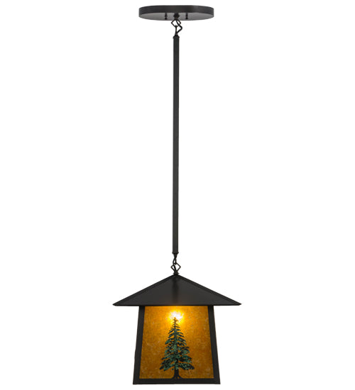 16" Square Stillwater Tall Pine Pendant