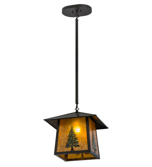 16" Square Stillwater Tall Pine Pendant