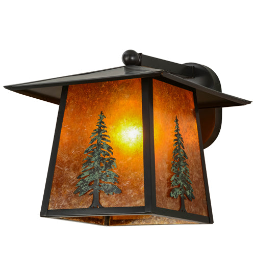 12"W Stillwater Tall Pine Solid Mount Wall Sconce