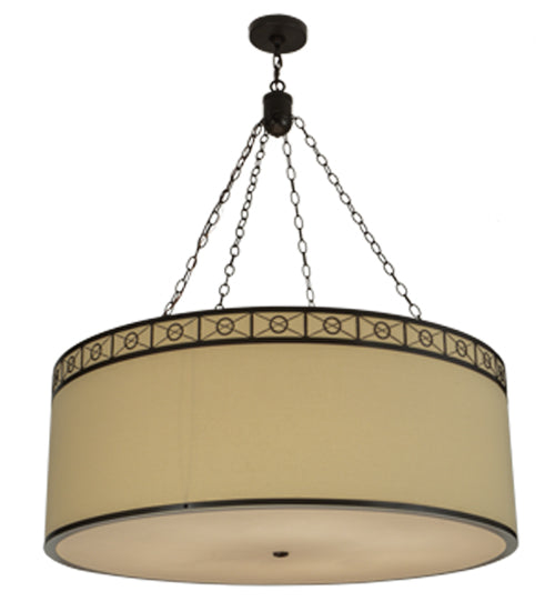 42"W Cilindro Circle X Textrene Pendant