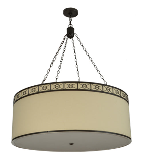 42"W Cilindro Circle X Textrene Pendant