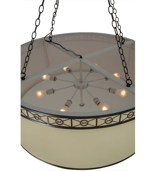 42"W Cilindro Circle X Textrene Pendant