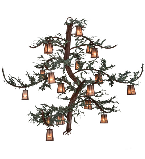 91"W Pine Branch Valley View 18 Lt Chandelier