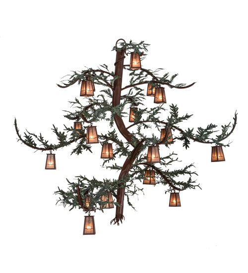 91"W Pine Branch Valley View 18 Lt Chandelier