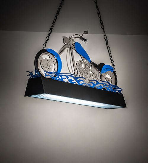 38" Long Motorcycle Oblong Pendant