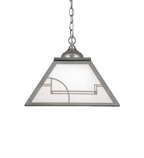 16" Square Revival Deco Pendant