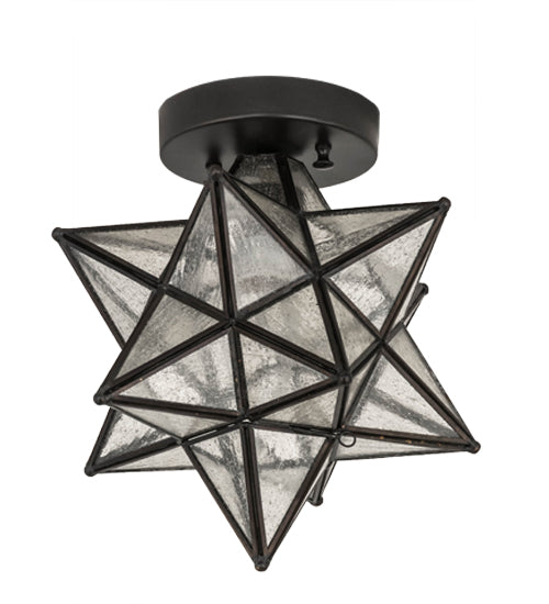 9"W Moravian Star Flushmount