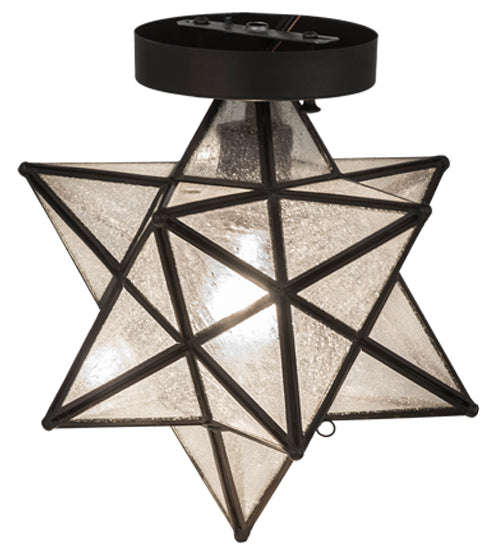 9"W Moravian Star Flushmount