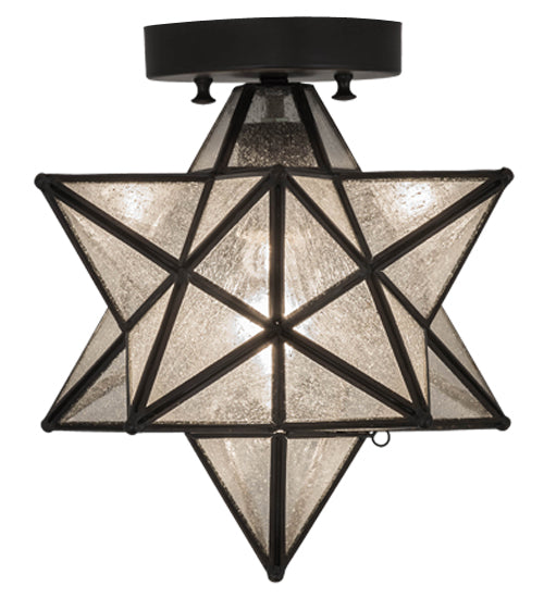 9"W Moravian Star Flushmount