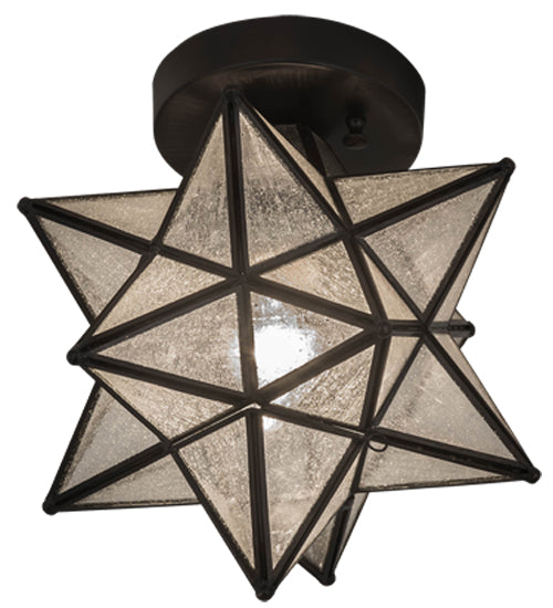 9"W Moravian Star Flushmount