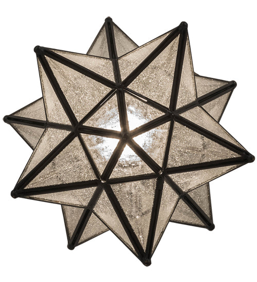 9"W Moravian Star Flushmount