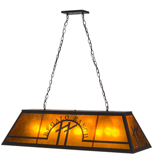 48"L Personalized Regalo Ranch Oblong Pendant