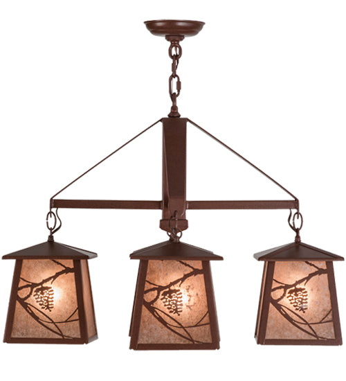 28"W Whispering Pines 4 Lt Chandelier