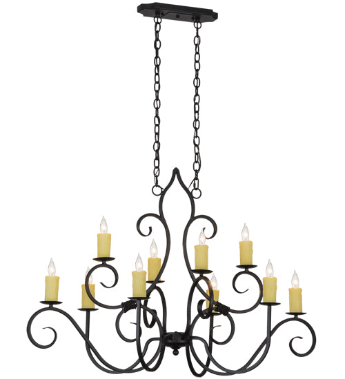 48"L Clifton 10 Lt Chandelier