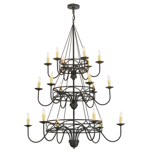 48" Wide Polonella 18 Light Three Tier Chandelier