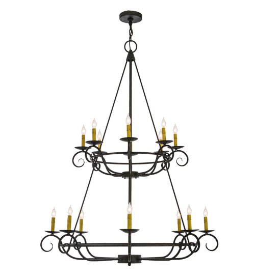 45"W Estrella 16 Lt Two Tier Chandelier