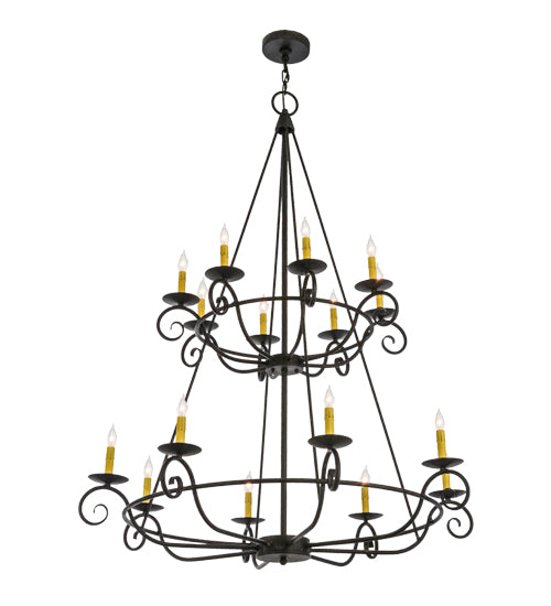 45"W Estrella 16 Lt Two Tier Chandelier