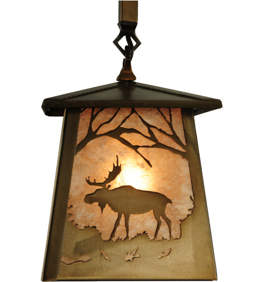 7.5"Sq Moose At Dawn Pendant