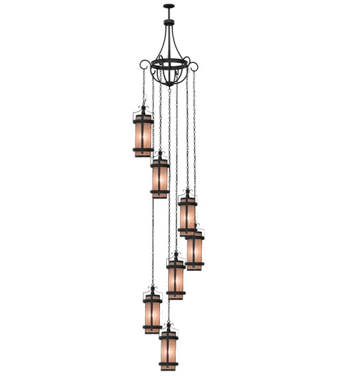 45" Wide Castellon 7 Light Cascading Pendant