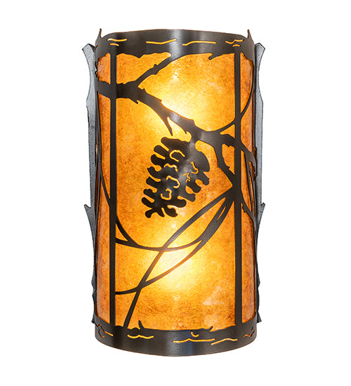 8" Wide Whispering Pines Right Wall Sconce