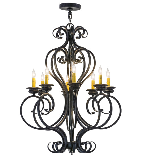 28"W Fernando 8 Lt Chandelier