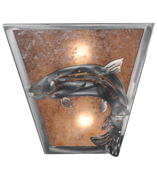 13"W Leaping Trout Wall Sconce