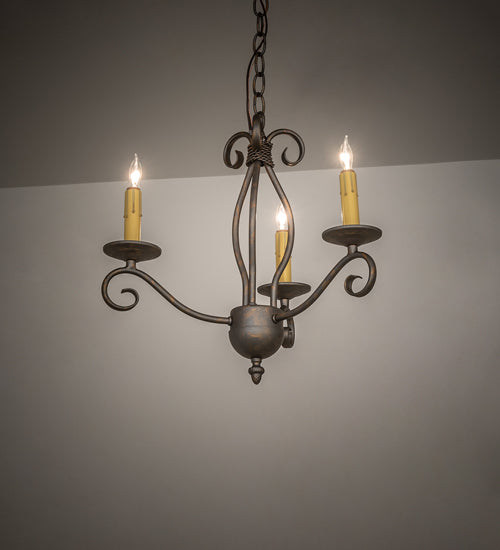 18" Wide Sienna 3 Light Chandelier