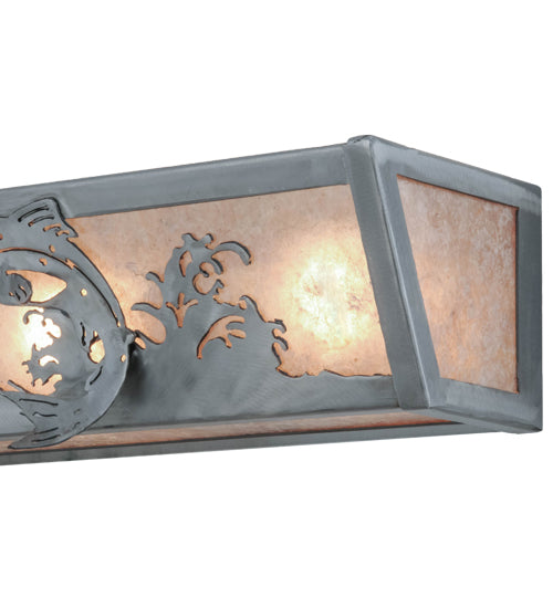 24"W Leaping Trout Vanity Light