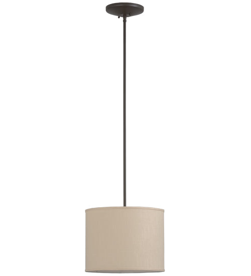 14"W Cilindro Beige Textrene Pendant