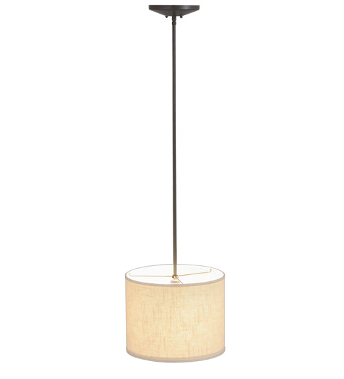 14"W Cilindro Beige Textrene Pendant