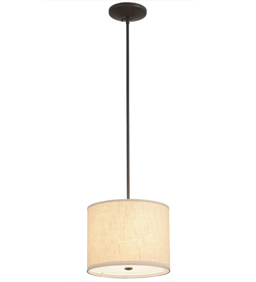 14"W Cilindro Beige Textrene Pendant