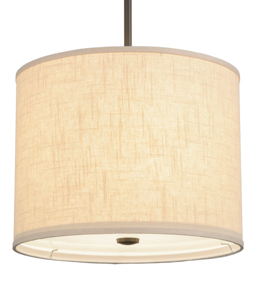 14"W Cilindro Beige Textrene Pendant