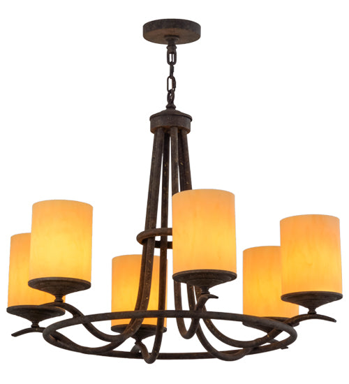 36"W Octavia 6 Lt Chandelier