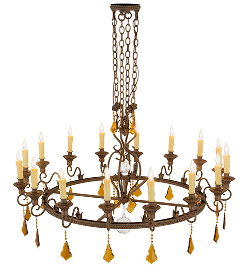 48" Wide Peak 16 Light Chandelier