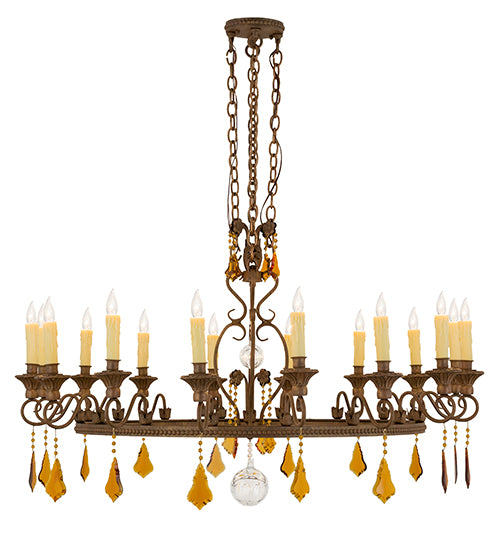 48" Wide Peak 16 Light Chandelier