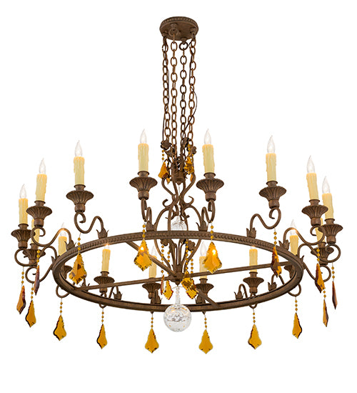 48" Wide Peak 16 Light Chandelier