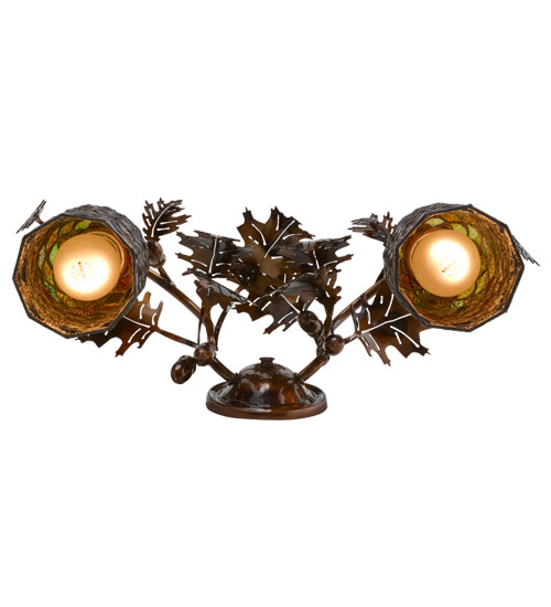 20"W Oak Leaf & Acorn 2 Lt Wall Sconce