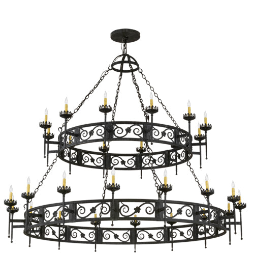 84"W Majella 28 Lt Two Tier Chandelier