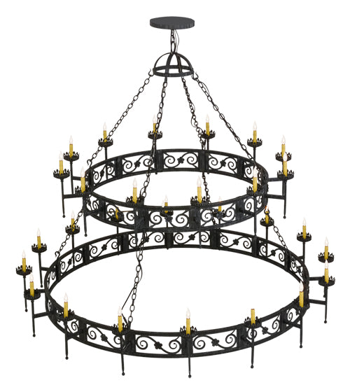 84"W Majella 28 Lt Two Tier Chandelier